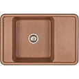 Кухонная мойка Aquaton Беллис 78 1A725032BS270 из литого мрамора, терракот Кухонная мойка Aquaton Беллис 78 1A725032BS270 из литого мрамора, терракот