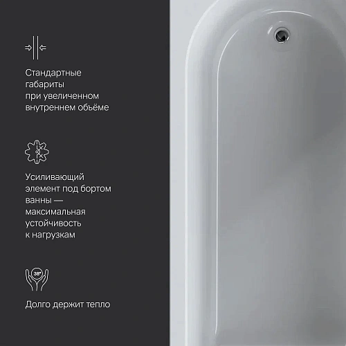 Акриловая ванна AM.PM Spirit W72A-180-080W-A2 180x80 Акриловая ванна AM.PM Spirit W72A-180-080W-A2 180x80