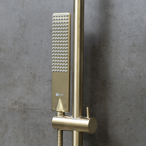 Душевая система Lemark Ursus LM7262BG с регулируемой высотой штанги, брашированное золото Душевая система Lemark Ursus LM7262BG с регулируемой высотой штанги, брашированное золото