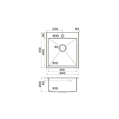 Кухонная мойка Omoikiri Akisame 46-IN нерж.сталь/нержавеющая сталь 4973057 Кухонная мойка Omoikiri Akisame 46-IN нерж.сталь/нержавеющая сталь 4973057
