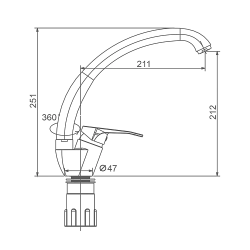 Смеситель для кухни Splenka S202.41.03, золотой сатин Смеситель для кухни Splenka S202.41.03, золотой сатин