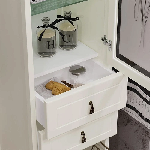 Шкаф-пенал Opadiris Тибет Z0000006147 с бельевой корзиной правый слоновая кость Шкаф-пенал Opadiris Тибет Z0000006147 с бельевой корзиной правый слоновая кость