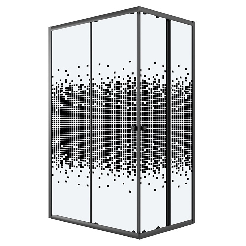 Душевой уголок Niagara Eco NG-1012-14QBLACK (120x80x190) прямоугольник, раздвиж, профиль черный, стекло мозаика (4мм) Душевой уголок Niagara Eco NG-1012-14QBLACK (120x80x190) прямоугольник, раздвиж, профиль черный, стекло мозаика (4мм)