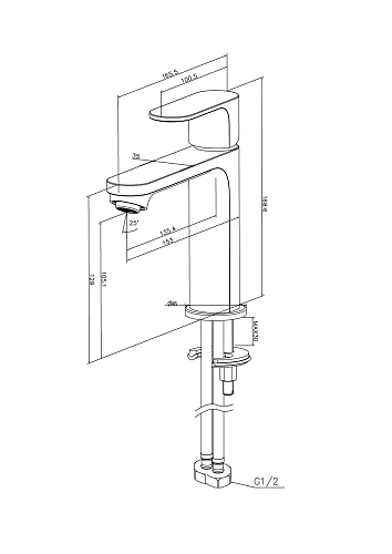 Смеситель для раковины Aquatek АЛЬФА AQ1910CR 110 без донного клапана Смеситель для раковины Aquatek АЛЬФА AQ1910CR 110 без донного клапана