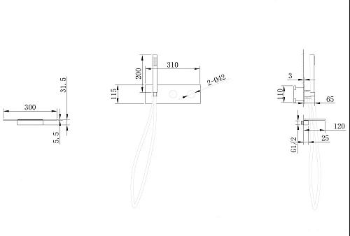 Смеситель для ванны ABBER Rund AF8731 скрытого монтажа, хром Смеситель для ванны ABBER Rund AF8731 скрытого монтажа, хром
