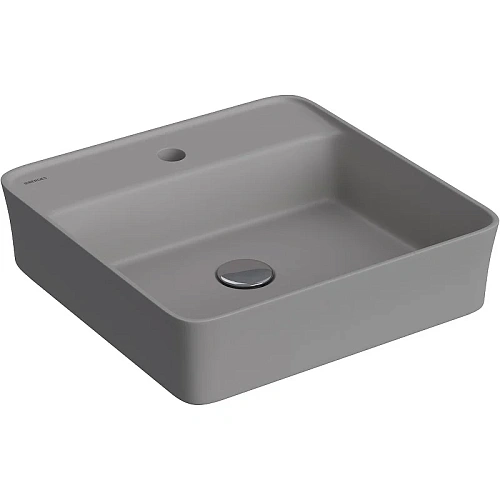 Раковина BERGES Ego SL накладная, 45x45 см, матовый серый 182064 Раковина BERGES Ego SL накладная, 45x45 см, матовый серый 182064