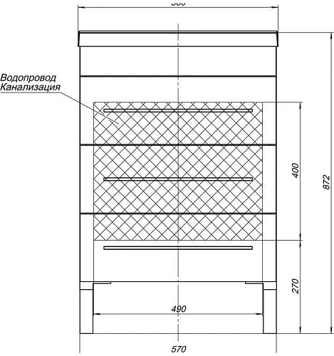 Комплект мебели Aquanet Верона 58 белый (напольный 3 ящика) 00287656 Комплект мебели Aquanet Верона 58 белый (напольный 3 ящика) 00287656
