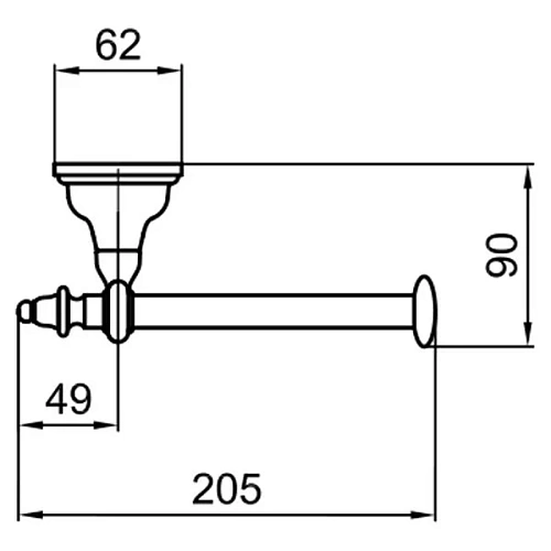 Держатель туалетной бумаги Webert Ottocento AM500801065 Держатель туалетной бумаги Webert Ottocento AM500801065