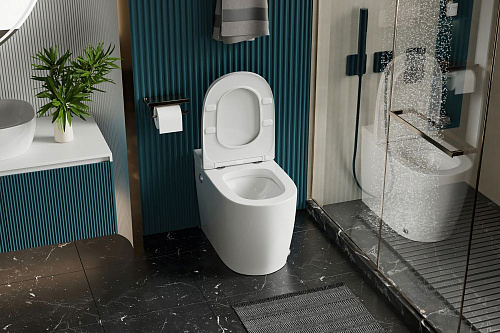 Унитаз приставной ABBER Bequem AC1114P белый с импульсным смывом с крышкой микролифт Унитаз приставной ABBER Bequem AC1114P белый с импульсным смывом с крышкой микролифт