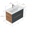 Тумба под раковину Onika Айленд 80 см 108064 подвесная, графит/дуб крафт золотой (для Фостер 80) Тумба под раковину Onika Айленд 80 см 108064 подвесная, графит/дуб крафт золотой (для Фостер 80)