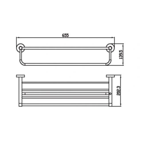 Полотенцедержатель Kaiser Classic KH-2009 хром из латуни Полотенцедержатель Kaiser Classic KH-2009 хром из латуни