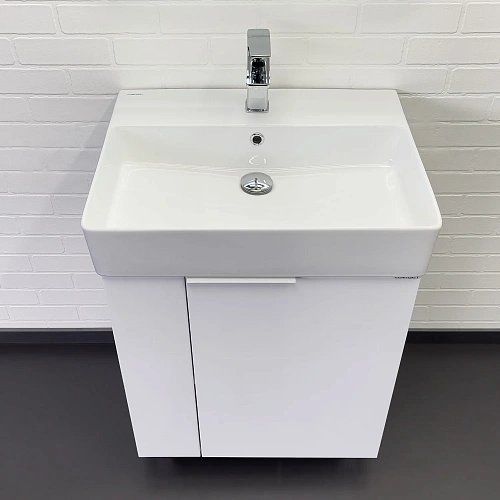 Тумба с раковиной Comforty Асти 60Н 00-00019247 напольная белый глянец раковина CF3WL032 Тумба с раковиной Comforty Асти 60Н 00-00019247 напольная белый глянец раковина CF3WL032