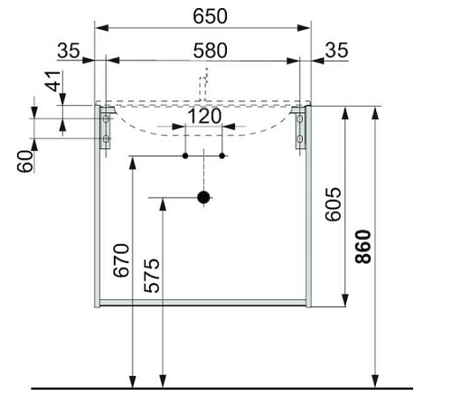 Тумба под раковину Keuco Plan 32952YY0000, 650х605х490 мм Тумба под раковину Keuco Plan 32952YY0000, 650х605х490 мм