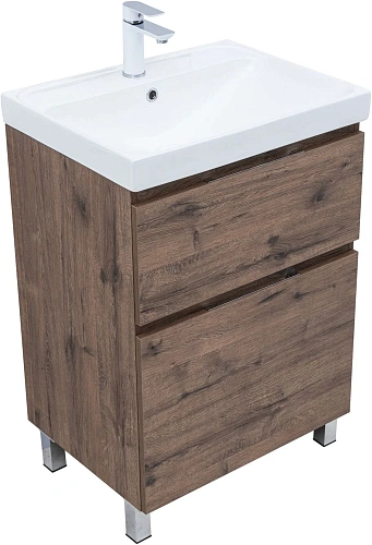 Тумба под раковину Aquanet Алвита New 60 00344127 напольная, дуб веллингтон табак Тумба под раковину Aquanet Алвита New 60 00344127 напольная, дуб веллингтон табак