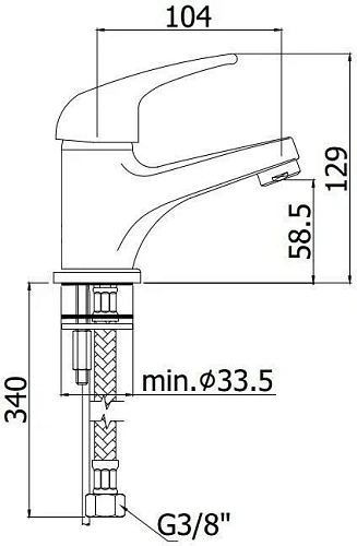 Смеситель для раковины Paffoni Apollo APM071CR Смеситель для раковины Paffoni Apollo APM071CR