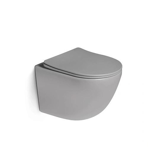 Унитаз подвесной Vincea Globo VT1-14STMG Торнадо серый матовый, ультратонкое сиденье микролифт Унитаз подвесной Vincea Globo VT1-14STMG Торнадо серый матовый, ультратонкое сиденье микролифт