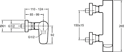 Смеситель для душа Jacob Delafon Aleo E72351-CP Смеситель для душа Jacob Delafon Aleo E72351-CP