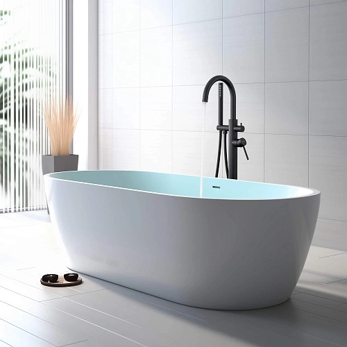 Смеситель для ванны Aquatek ЕВРОПА AQ1345MB Черный матовый, напольный Смеситель для ванны Aquatek ЕВРОПА AQ1345MB Черный матовый, напольный