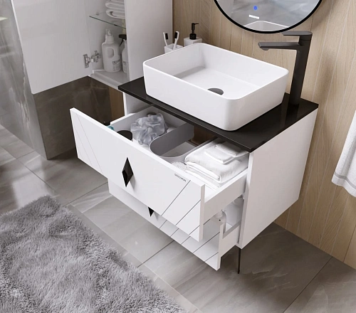 Столешница GROSSMAN ВИВА-70 см черная (искусственный камень) 507003 Столешница GROSSMAN ВИВА-70 см черная (искусственный камень) 507003