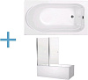 Картинка анонса товара «акриловая ванна aquanet west 130x70 (+ шторка aquanet alfa 4 nf6222-pivot) 00204051 + 00196049»