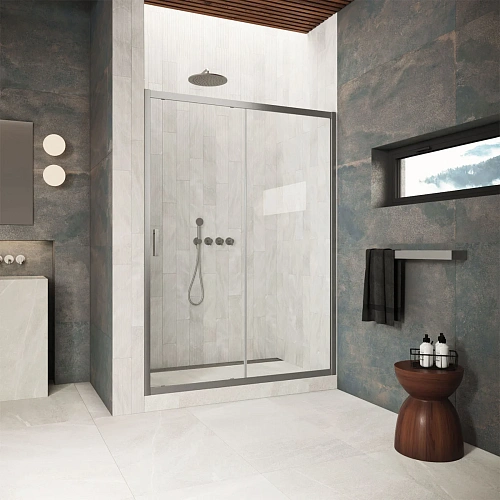 Душевая дверь Vegas-glass ZP Protec 105 11 crystalvision 1050 мм, профиль оружейная сталь, стекло crystalvision Душевая дверь Vegas-glass ZP Protec 105 11 crystalvision 1050 мм, профиль оружейная сталь, стекло crystalvision