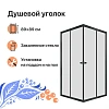 Душевой уголок DIWO Анапа 90х90, профиль черный матовый 569209