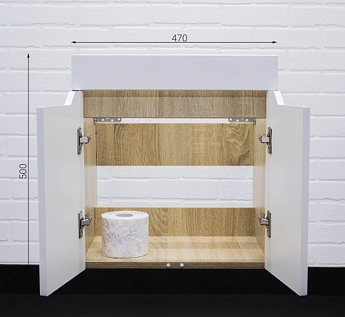 Тумба с раковиной DIWO Архангельск 50 дуб сонома, подвесная 569688 Тумба с раковиной DIWO Архангельск 50 дуб сонома, подвесная 569688