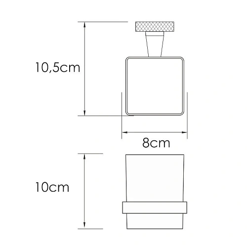 Стакан WasserKRAFT Tauber K-64428 никель Стакан WasserKRAFT Tauber K-64428 никель