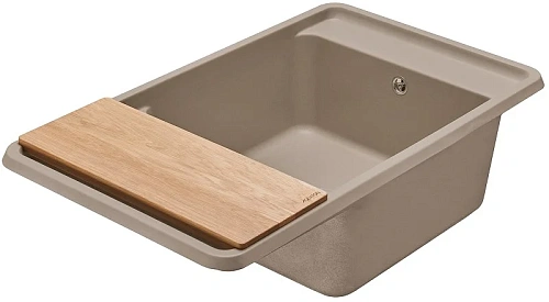 Кухонная мойка Aquaton Беллис 87 1A724832BS250 из литого мрамора, серый шелк Кухонная мойка Aquaton Беллис 87 1A724832BS250 из литого мрамора, серый шелк