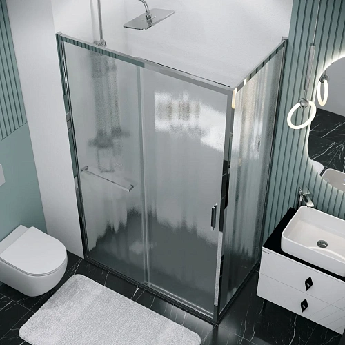 Боковая стенка GROSSMAN Style 200.K33.05.90.10.02 (90x195) хром, стекло шиншилла Боковая стенка GROSSMAN Style 200.K33.05.90.10.02 (90x195) хром, стекло шиншилла