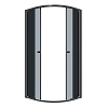 Душевой уголок Niagara Eco NG-1007-14T (90x90x190) четверть круга, раздвиж, профиль черный, стекло тонированное (4мм) Душевой уголок Niagara Eco NG-1007-14T (90x90x190) четверть круга, раздвиж, профиль черный, стекло тонированное (4мм)