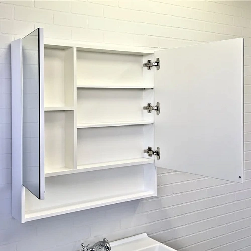 Зеркальный шкаф Comforty Никосия-80 00-00011198 белый глянец Зеркальный шкаф Comforty Никосия-80 00-00011198 белый глянец