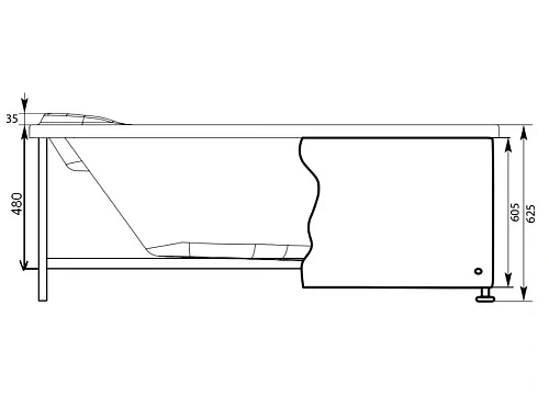 Акриловая ванна Aquanet Palma 170x90/60 L 00204022 Акриловая ванна Aquanet Palma 170x90/60 L 00204022