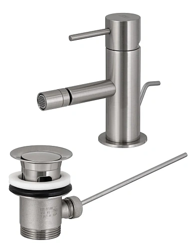 Смеситель для биде Remer X Style X20NP, никель брашированный Смеситель для биде Remer X Style X20NP, никель брашированный