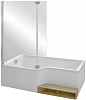 Картинка анонса товара «шторка на ванну jacob delafon bain-douche neo 111,5х140 см, поворотная, прозрачная e6d007-ga»