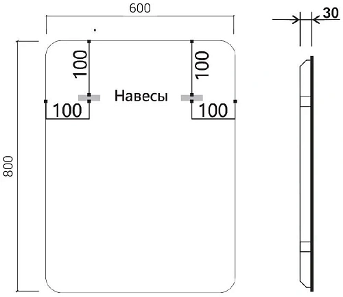 Зеркало Vincea LED VLM-3VC600-2 600х800 c сенсорным выключателем и диммером, антизапотевание Зеркало Vincea LED VLM-3VC600-2 600х800 c сенсорным выключателем и диммером, антизапотевание