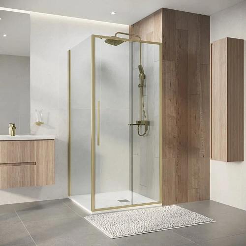 Душевой уголок Niagara Nova NG-44-9ASG-A100SG-34 (90х100х195) прямоугольник, раздвижная, золото сатин, стекло прозрачное Душевой уголок Niagara Nova NG-44-9ASG-A100SG-34 (90х100х195) прямоугольник, раздвижная, золото сатин, стекло прозрачное