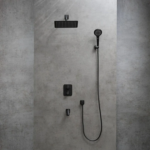 Душевая система Lemark Bronx LM3742BL термостатическая, встраиваемая, черный Душевая система Lemark Bronx LM3742BL термостатическая, встраиваемая, черный
