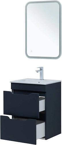 Тумба под раковину Aquanet Практика 50 маренго 2 ящика 00330456 напольная/подвесная Тумба под раковину Aquanet Практика 50 маренго 2 ящика 00330456 напольная/подвесная