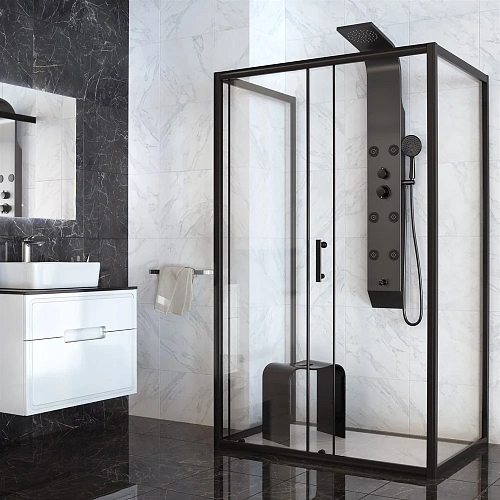 Душевая панель Taliente A02 150x20см, черный, с изливом TA-G-A02Bb+s Душевая панель Taliente A02 150x20см, черный, с изливом TA-G-A02Bb+s