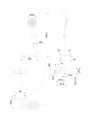 Смеситель для ванны Wonzon & Woghand черный матовый (WW-AE3201-MB) Смеситель для ванны Wonzon & Woghand черный матовый (WW-AE3201-MB)