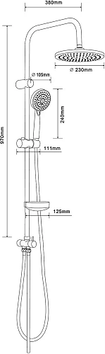 Душевая стойка STWORKI Варберг VAR-03cr 553951 Душевая стойка STWORKI Варберг VAR-03cr 553951