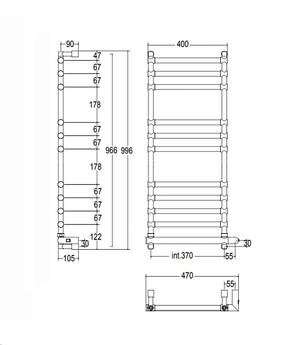 Полотенцесушитель электрический Margaroli Sole 564-11 5643711OBNB Box 37 x 99.6 см старая бронза Полотенцесушитель электрический Margaroli Sole 564-11 5643711OBNB Box 37 x 99.6 см старая бронза