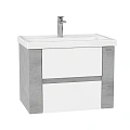Тумба под раковину Onika Стоун 70 см 107066 подвесная, белая/ателье светлое (для Фостер 70) Тумба под раковину Onika Стоун 70 см 107066 подвесная, белая/ателье светлое (для Фостер 70)