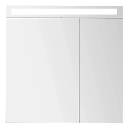 Зеркальный шкаф DREJA MAX, 80 см, 2 дверцы, 4 стеклянные полки, белый глянец 77.9009W Зеркальный шкаф DREJA MAX, 80 см, 2 дверцы, 4 стеклянные полки, белый глянец 77.9009W