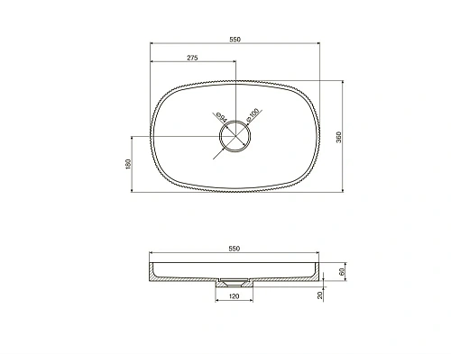Раковина NT BAGNO NT704 VIVA из искусственного камня Раковина NT BAGNO NT704 VIVA из искусственного камня