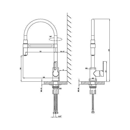 Смеситель для кухни Lemark Soul LM6006C, хром Смеситель для кухни Lemark Soul LM6006C, хром