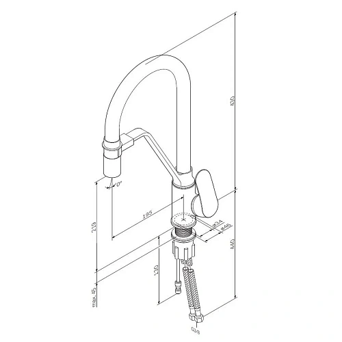 Смеситель для кухни AM.PM Like F8007828 с каналом для питьевой воды и гибким изливом, черный/красный Смеситель для кухни AM.PM Like F8007828 с каналом для питьевой воды и гибким изливом, черный/красный