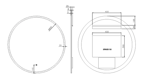 Зеркало Boheme 545-80-B металлическая рама, подсветка, сенсор, антизапотевание, D80cm Зеркало Boheme 545-80-B металлическая рама, подсветка, сенсор, антизапотевание, D80cm