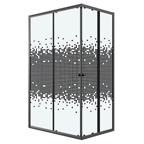 Душевой уголок Niagara Eco NG-1012-14QBLACK (120x80x190) прямоугольник, раздвиж, профиль черный, стекло мозаика (4мм) Душевой уголок Niagara Eco NG-1012-14QBLACK (120x80x190) прямоугольник, раздвиж, профиль черный, стекло мозаика (4мм)